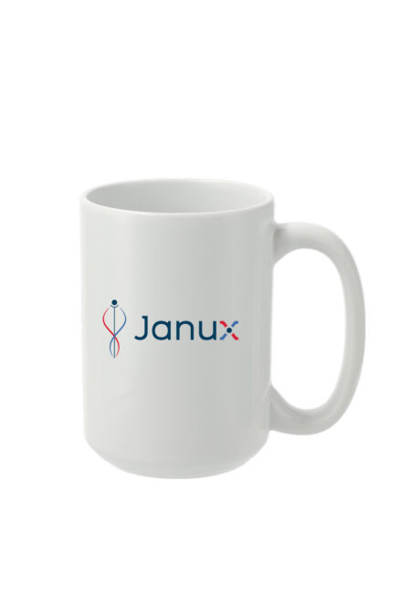 15oz White Ceramic Coffee Mug